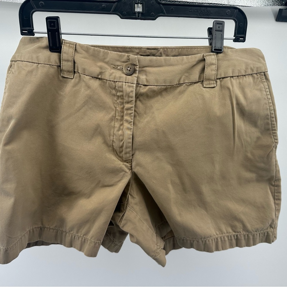 Lands' End Tan Bermudas Classic Flat-Front Design